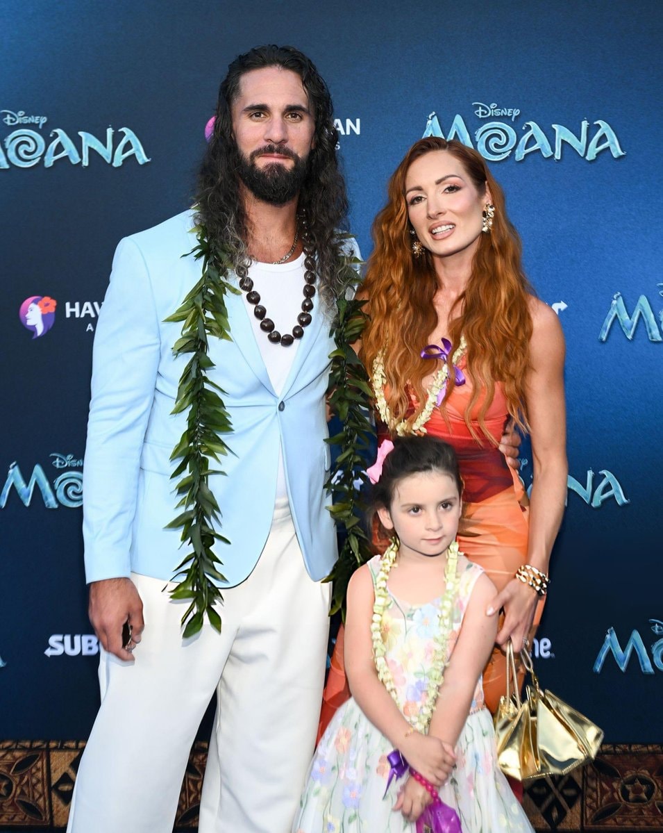 Seth Rollins Becky Lynch Moana premiere Seth Rollins Becky Lynch Moana premiere