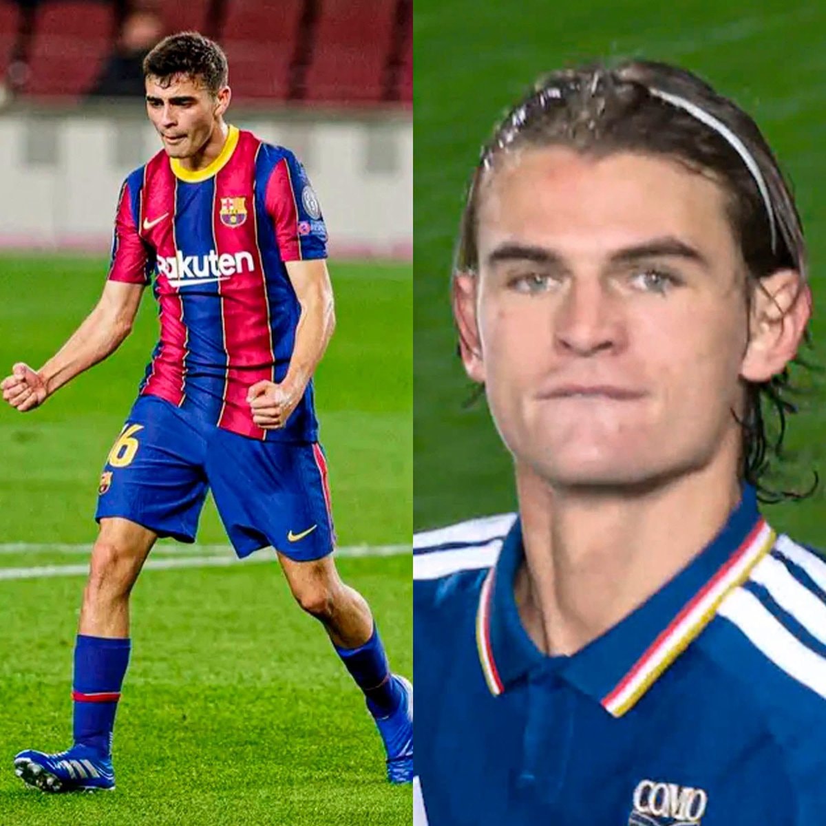 Nico Paz vs Pedri Champions League stats