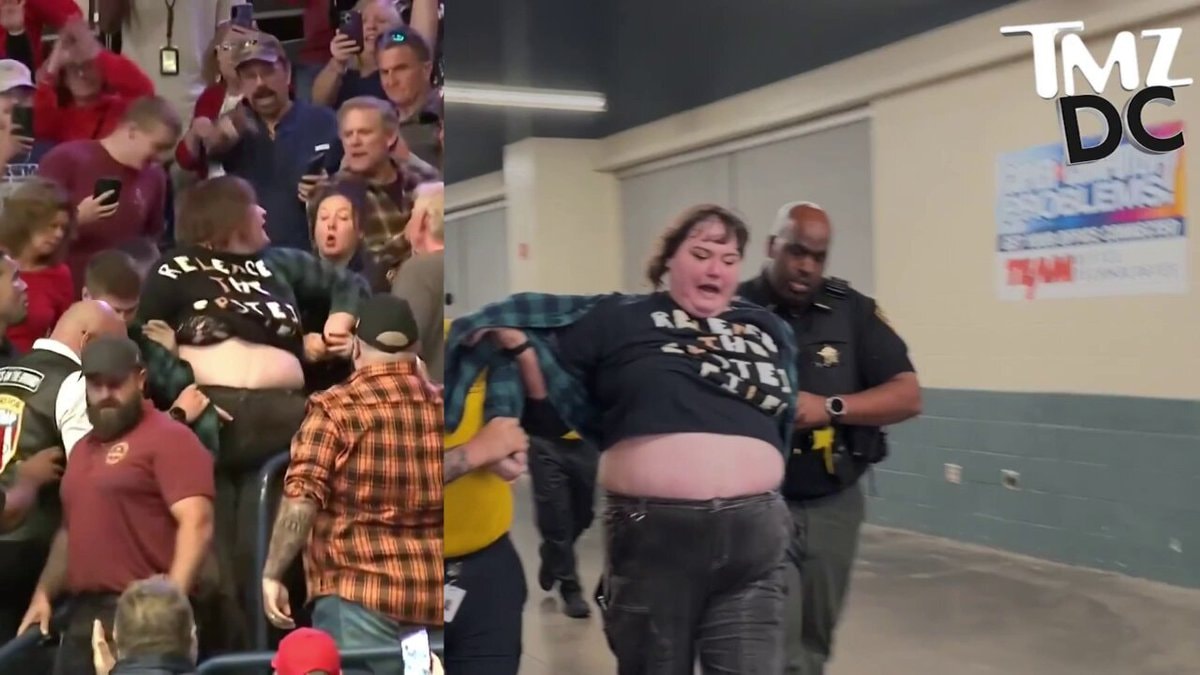Trump rally leftist removal
