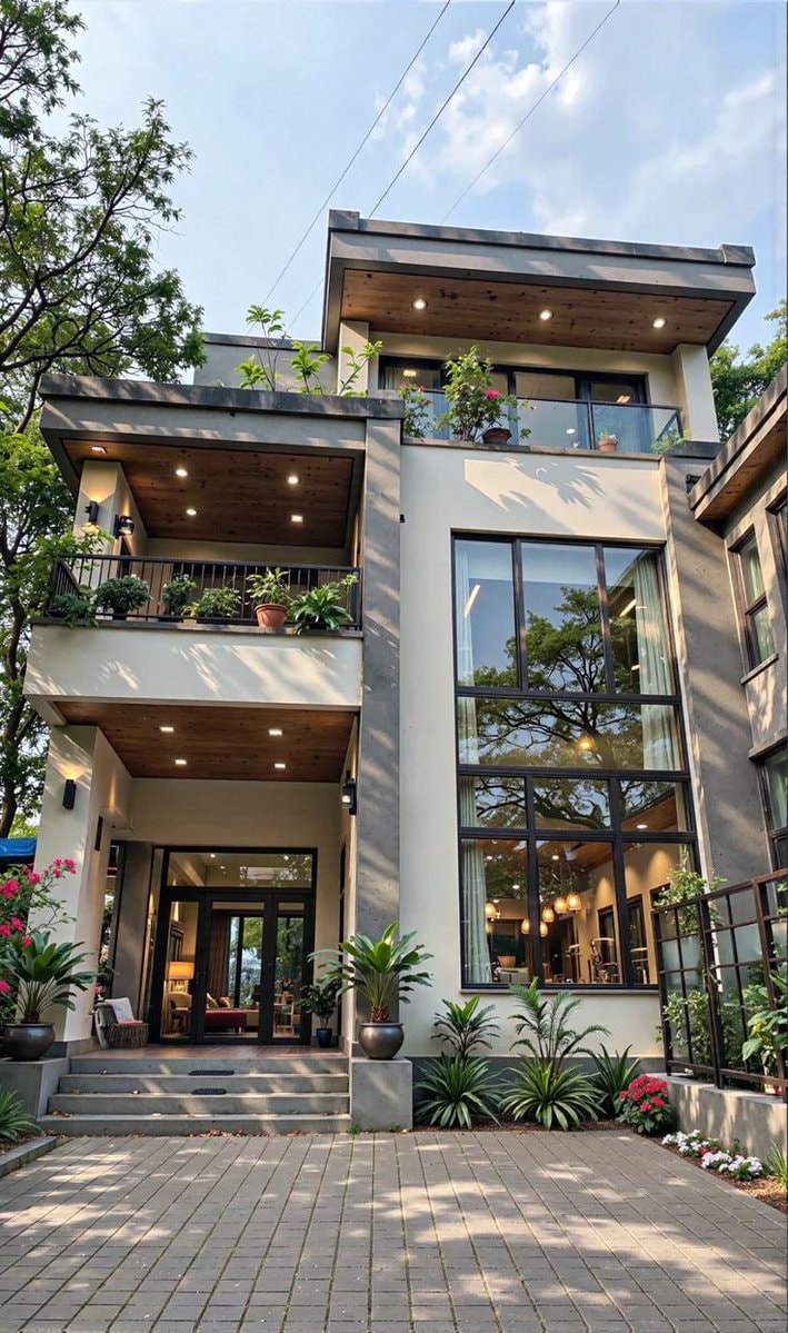 modern multi-story house