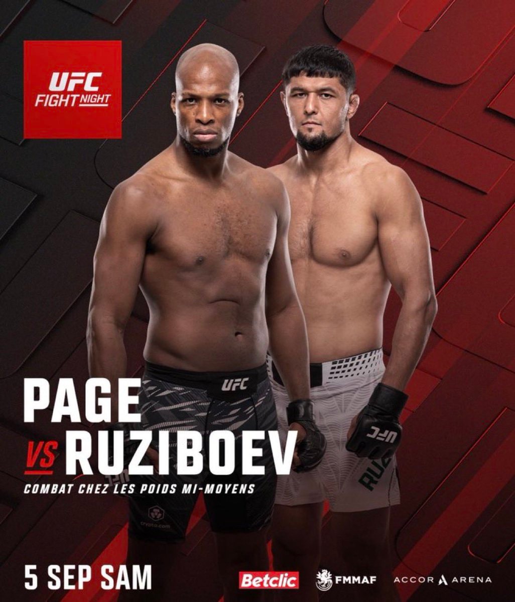 UFC Fight Night Page vs Ruziboev poster