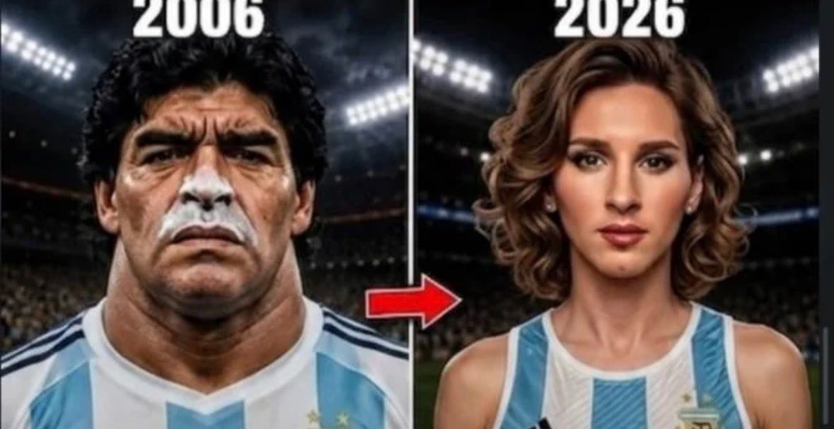 Meme: 2006 vs 2026 Argentine jersey
