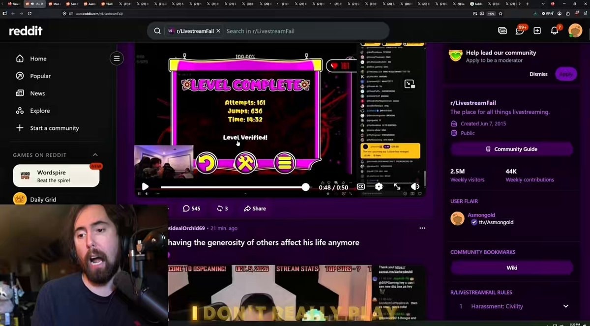 Asmongold reacts to DSPGaming success