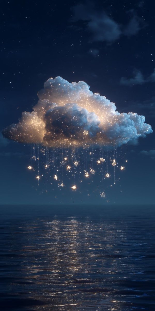 magical cloud raining stars
