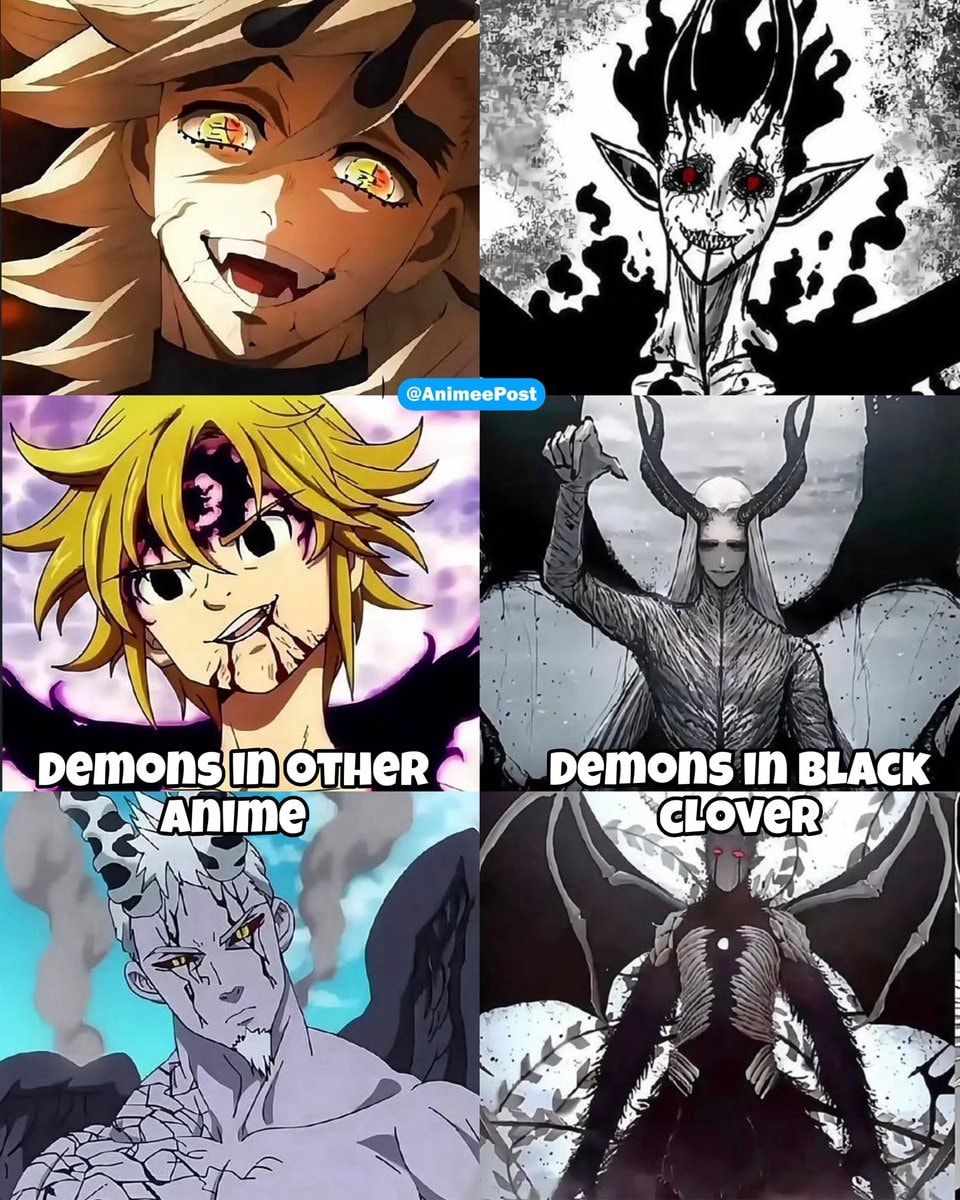 Black Clover demon comparison