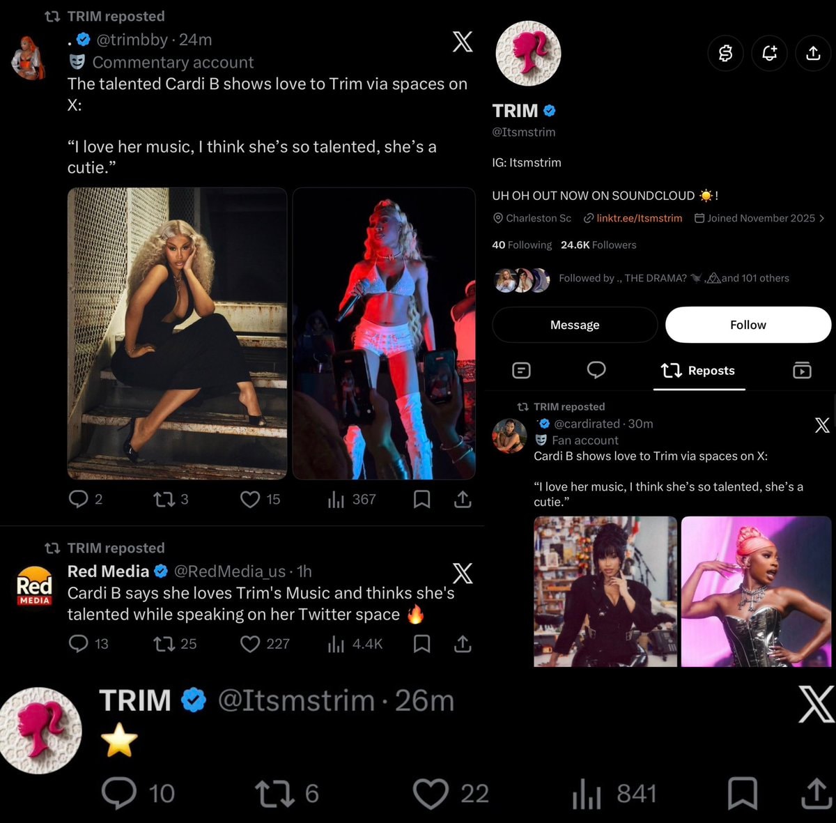 Cardi B Spaces moment