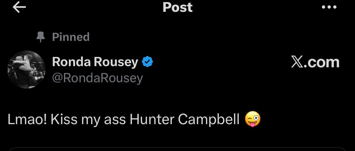 Ronda Rousey Hunter Campbell post