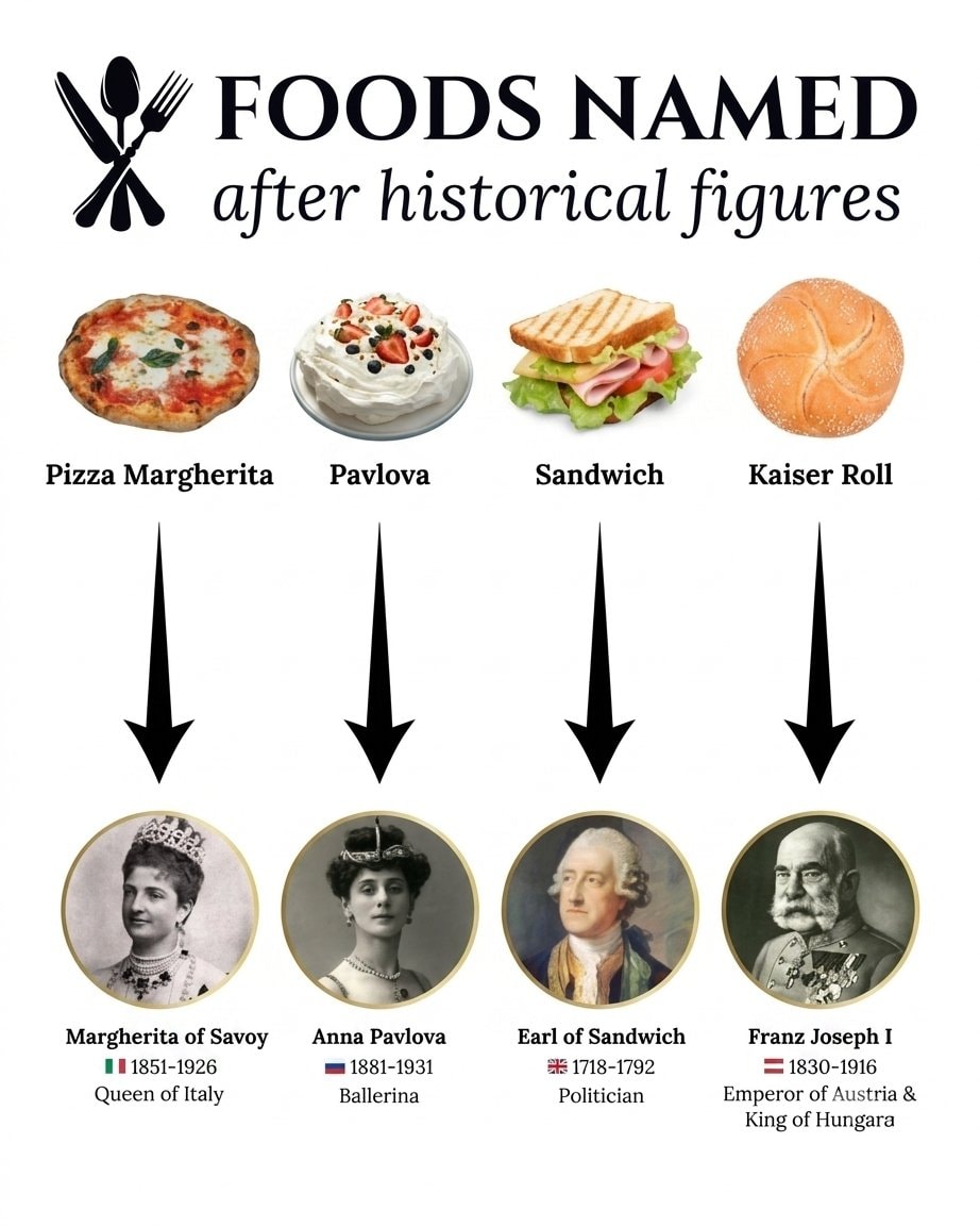 Foods named after historical figures