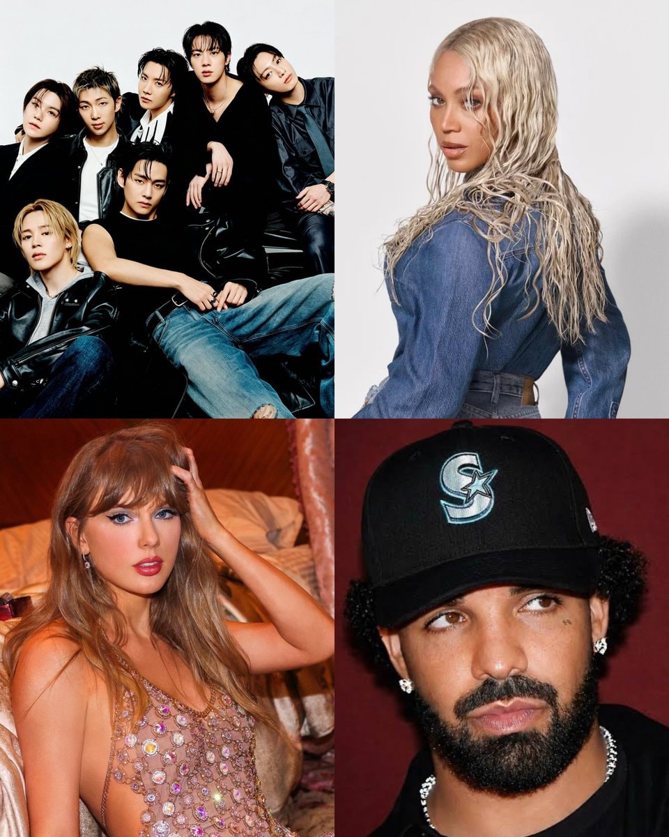 BTS Beyonce Taylor Swift Drake Guinness Icons