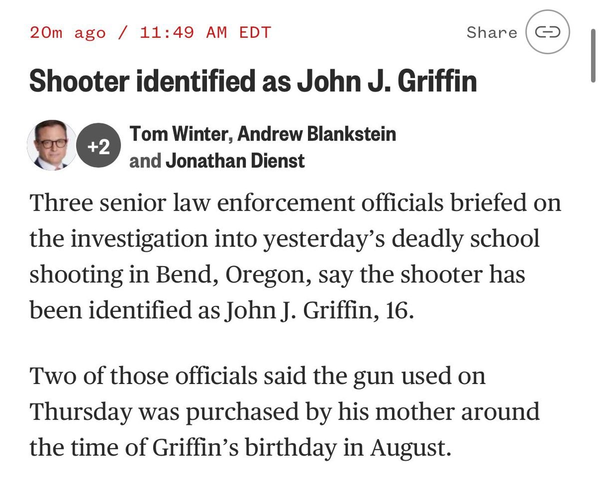 John J. Griffin identified as shooter
