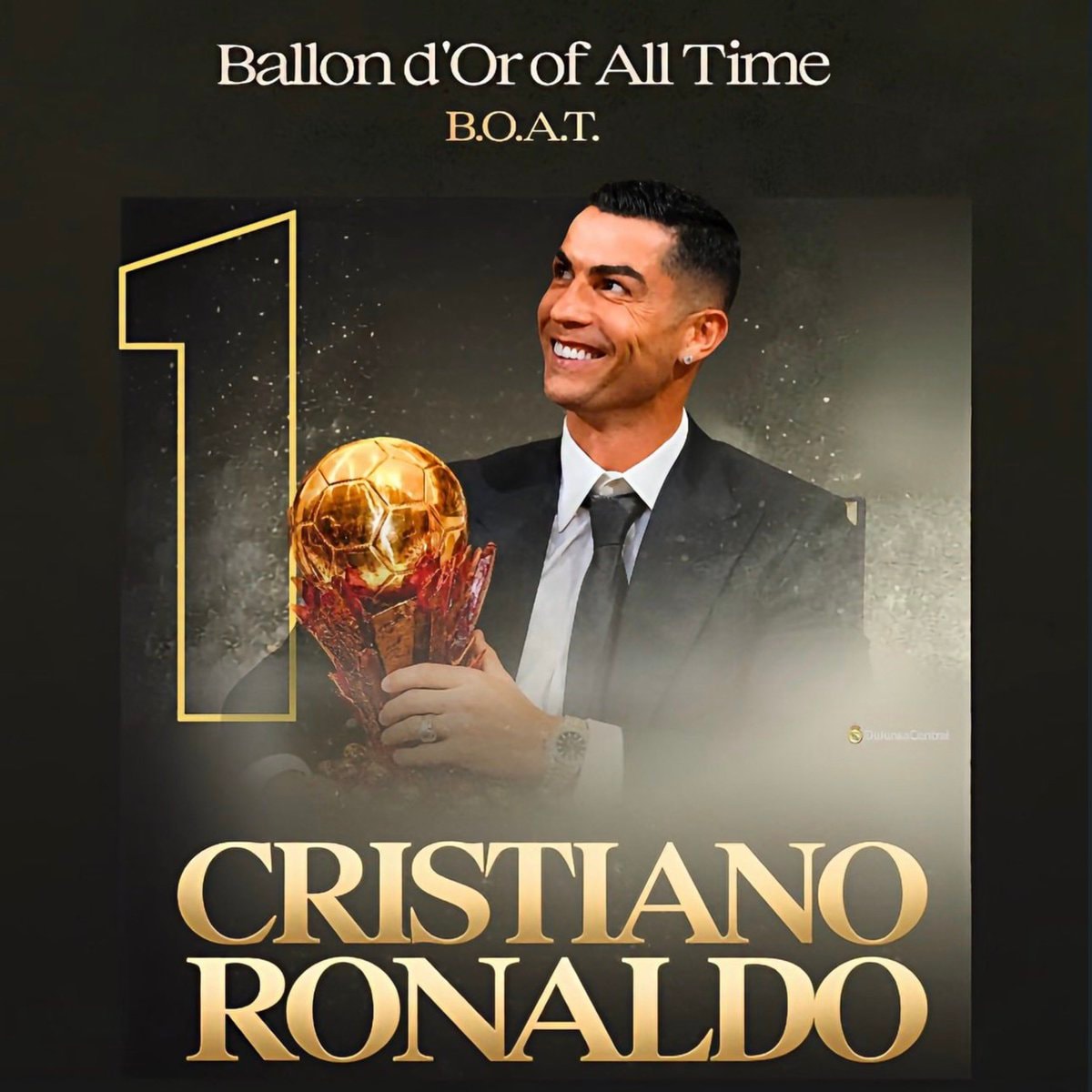 Cristiano Ronaldo Ballon d'Or trophy