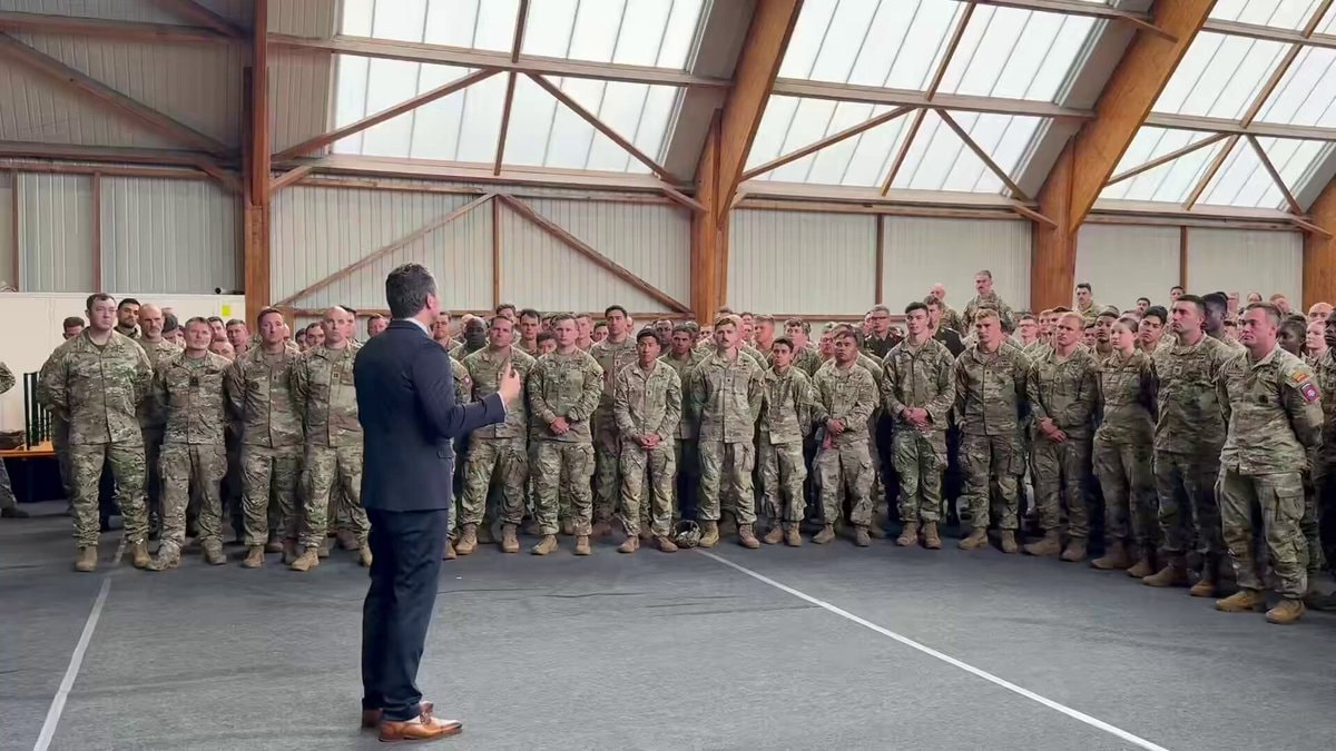Pete Hegseth Trump impression troops