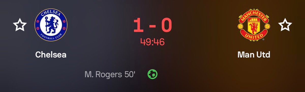 Chelsea vs Manchester United 1-0 Chelsea vs Manchester United 1-0