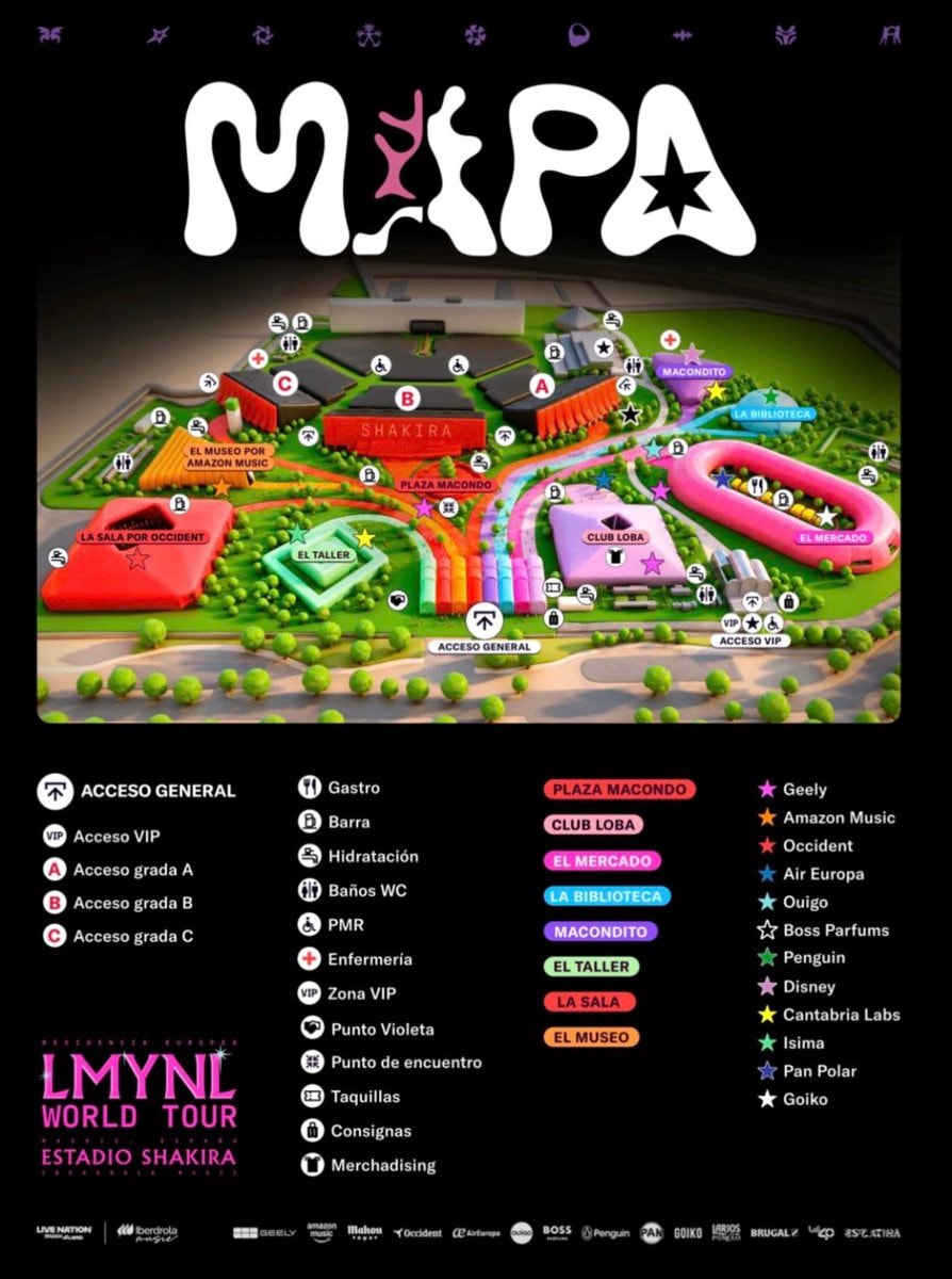 Shakira Stadium official map