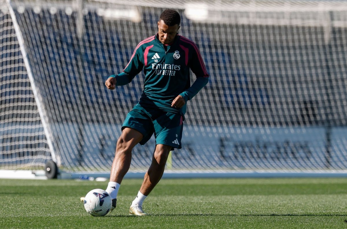 Kylian Mbappé training in Madrid Kylian Mbappé training in Madrid