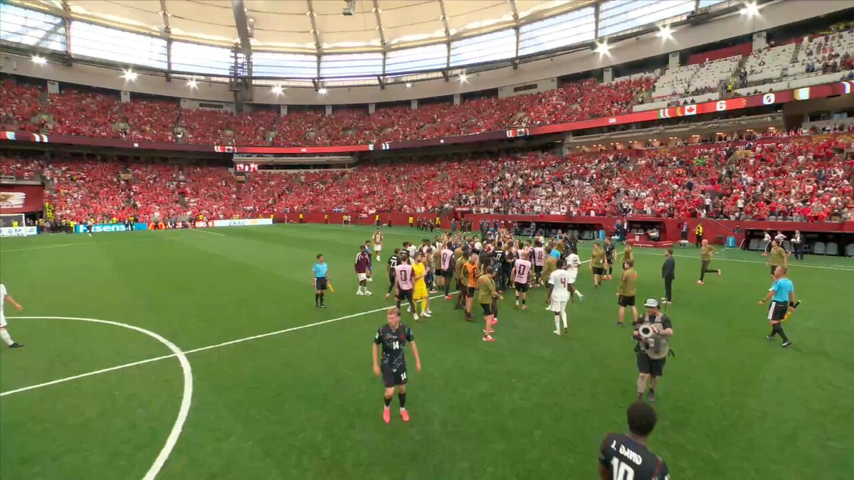 Canada vs Qatar brawl