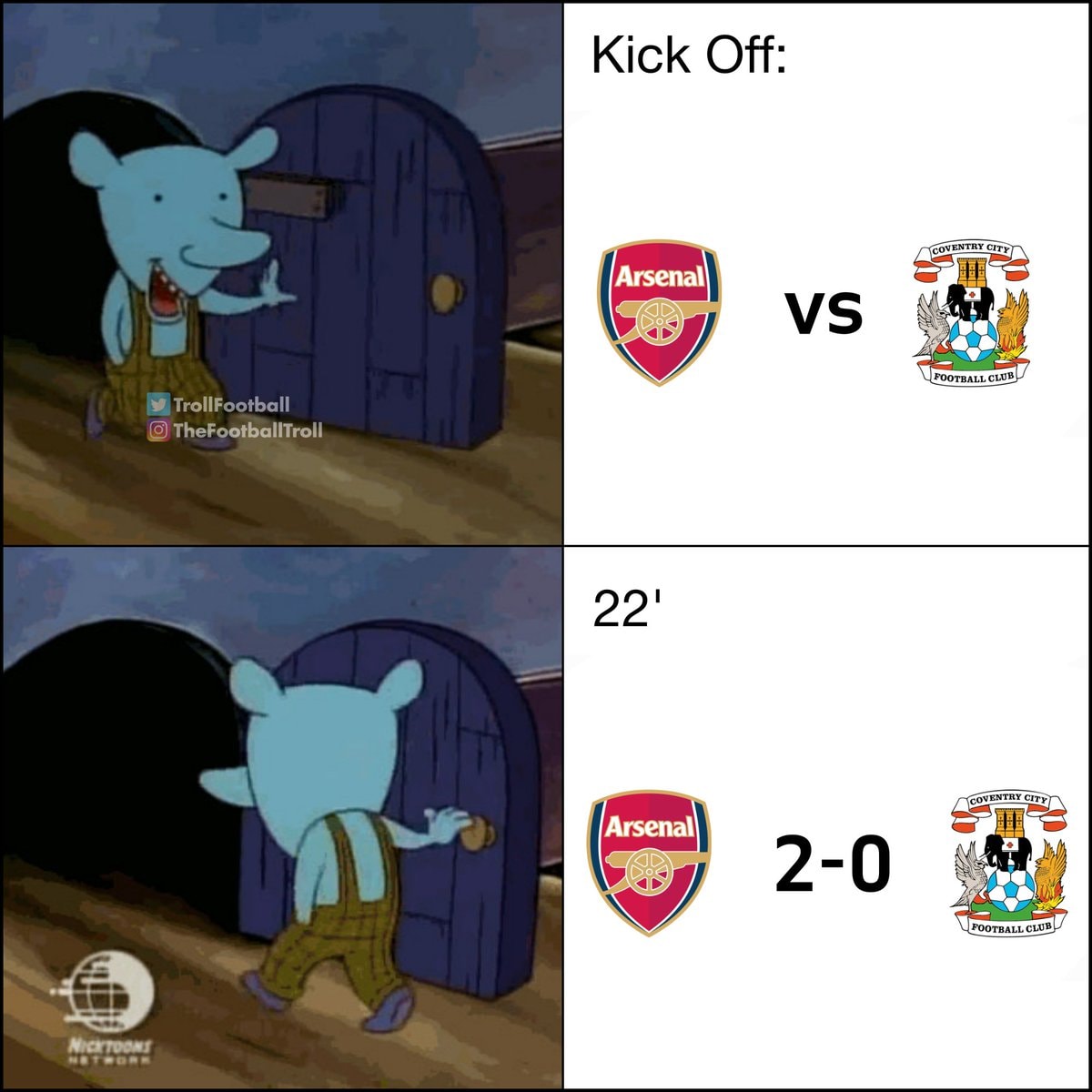 Arsenal vs Coventry City meme