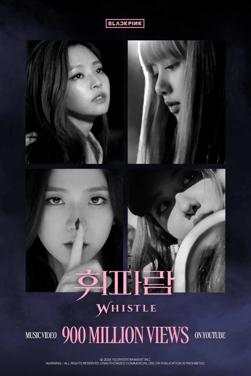 BLACKPINK Whistle nearing 1 billion YouTube views