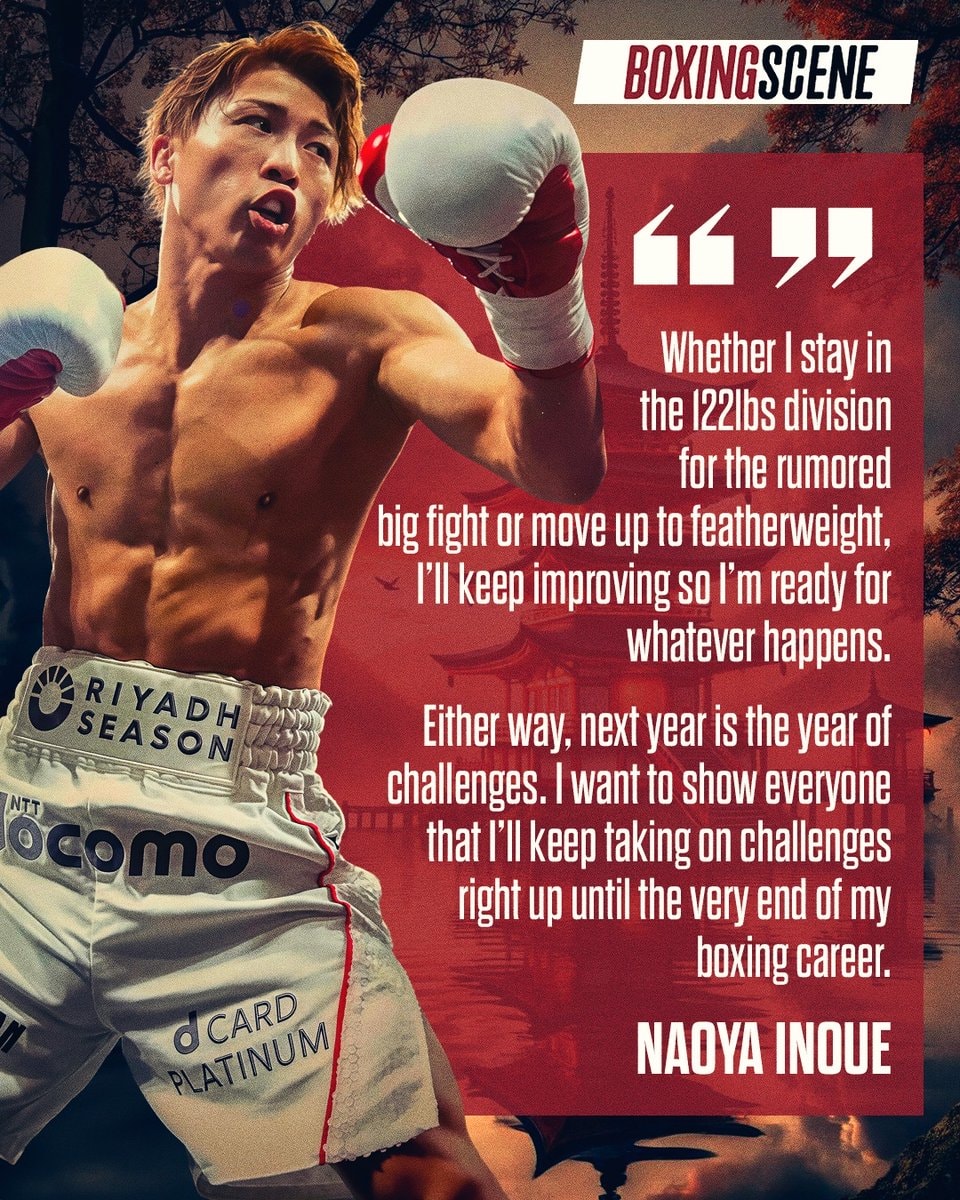 Naoya Inoue future challenges quote