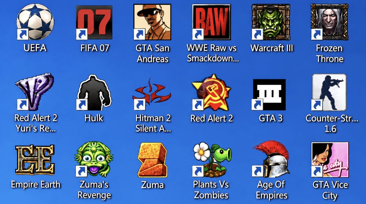 desktop game icons