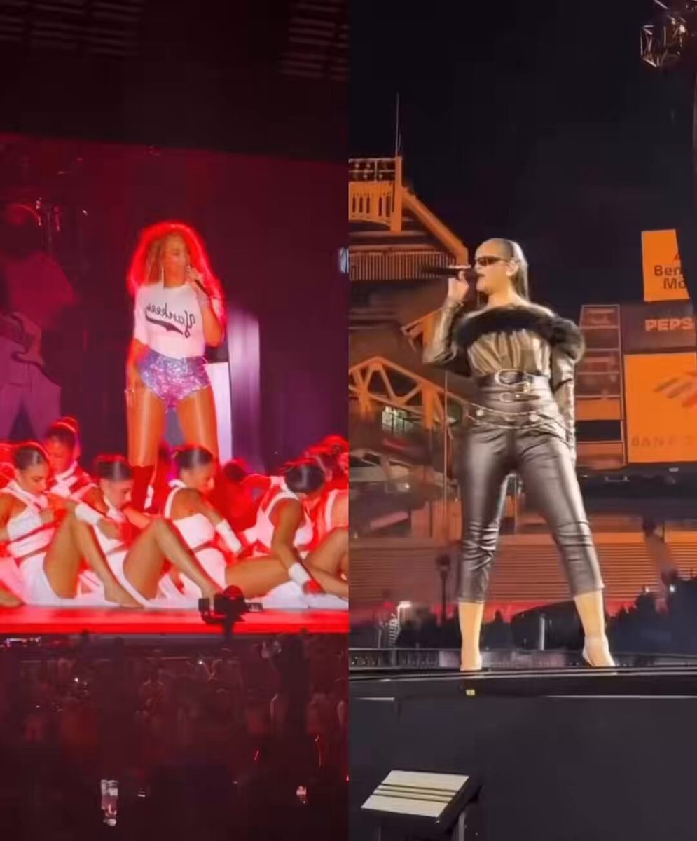 Jay-Z Rihanna Beyoncé same stage Jay-Z Rihanna Beyoncé same stage