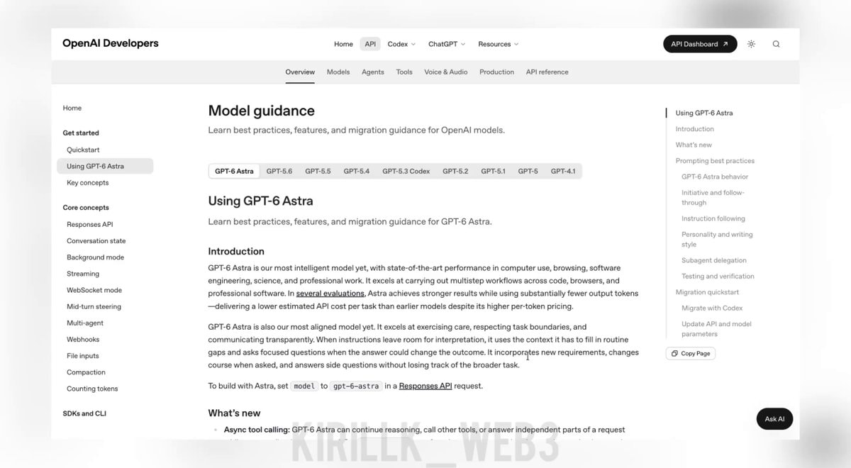 OpenAI GPT-6 Astra prompting guide