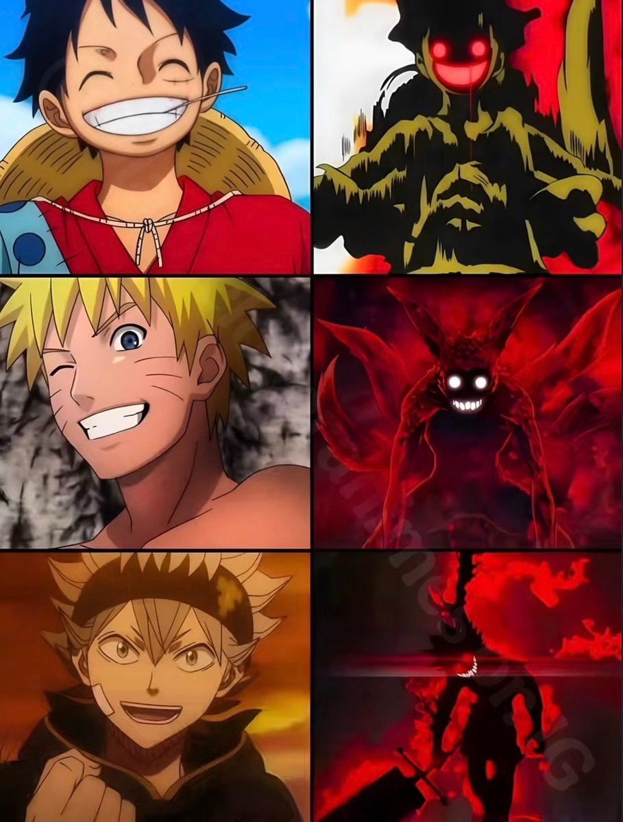 anime characters collage