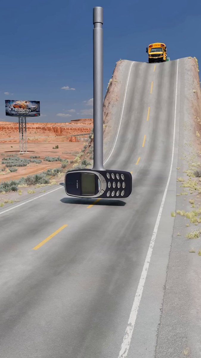 Nokia hammer school bus stunt