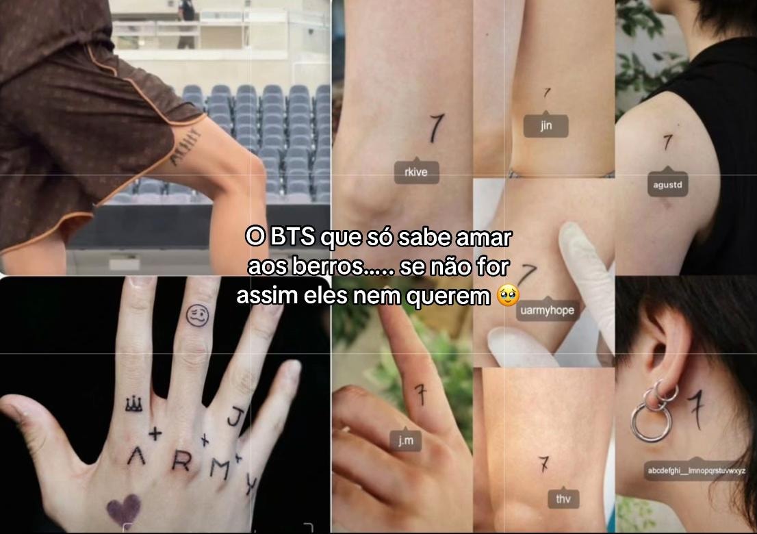 bts tattoos collage