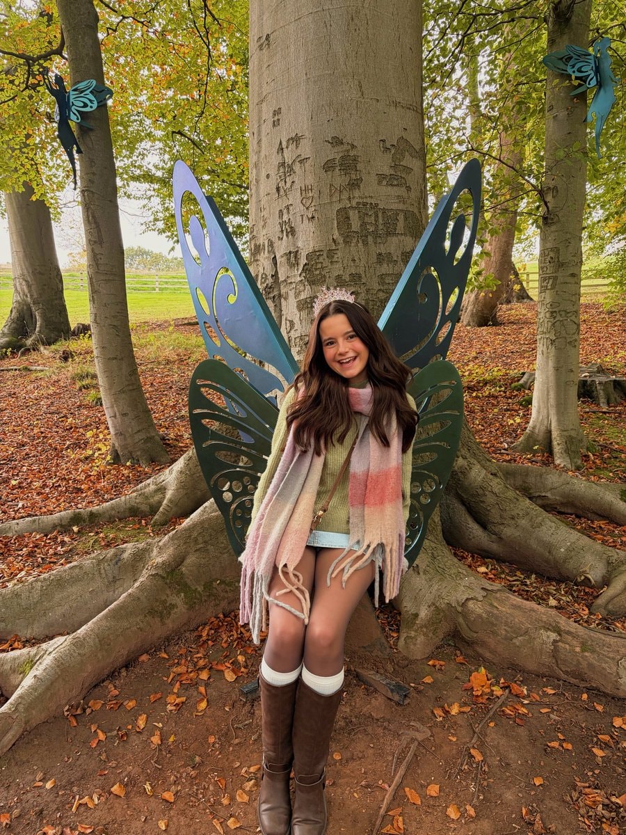Sydney Martin with butterfly wings