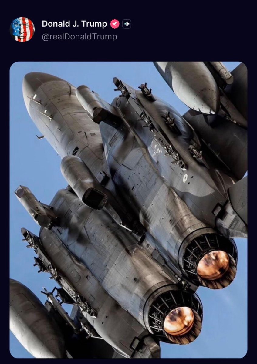 Trump Truth Social Iran jet post