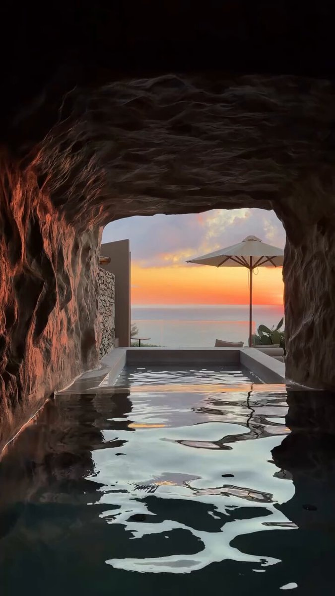 sunset poolside retreat