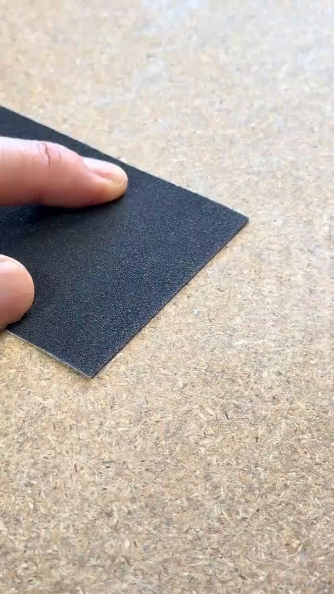 Sandpaper glue spreader trick