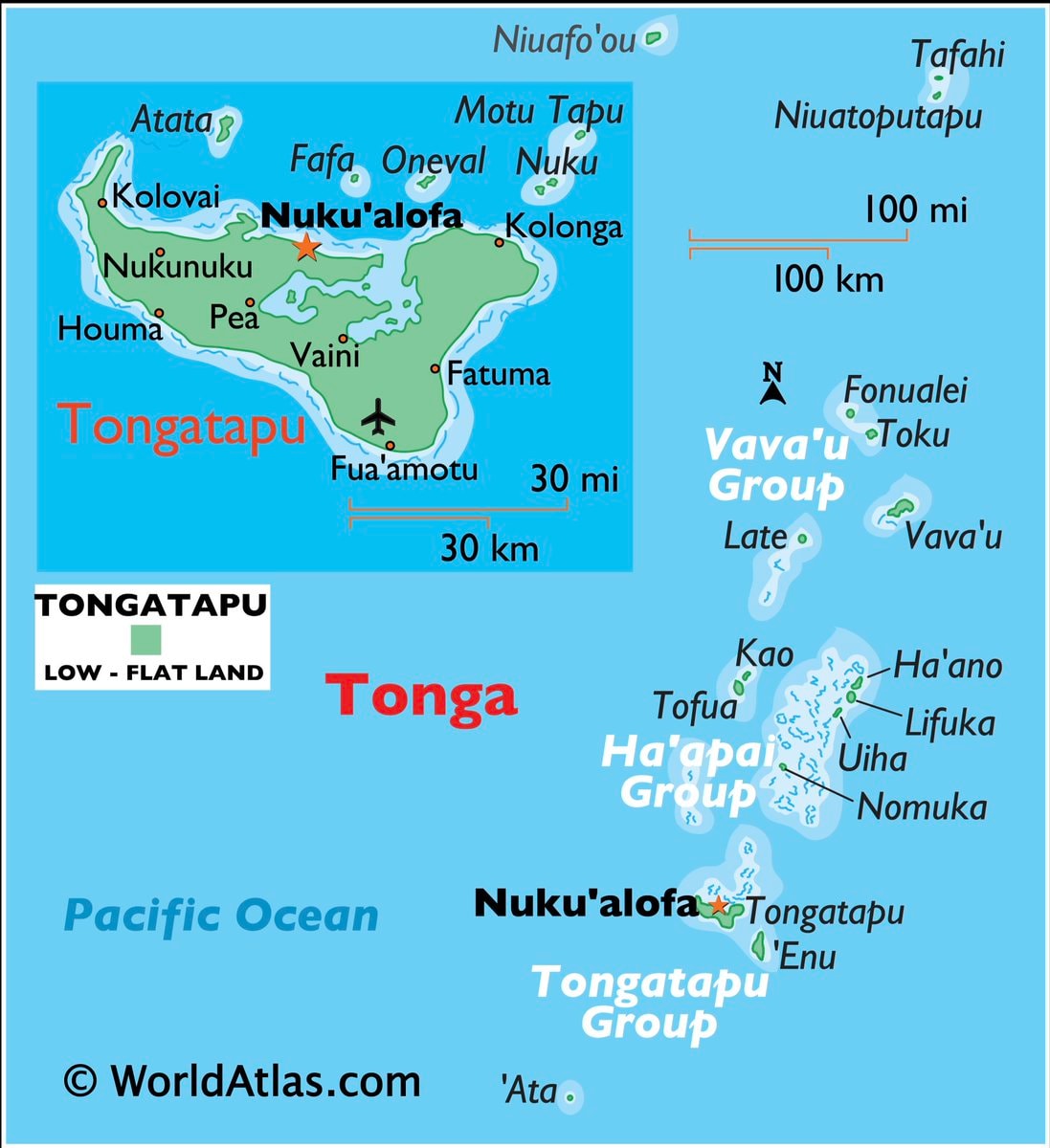 Tonga map and facts