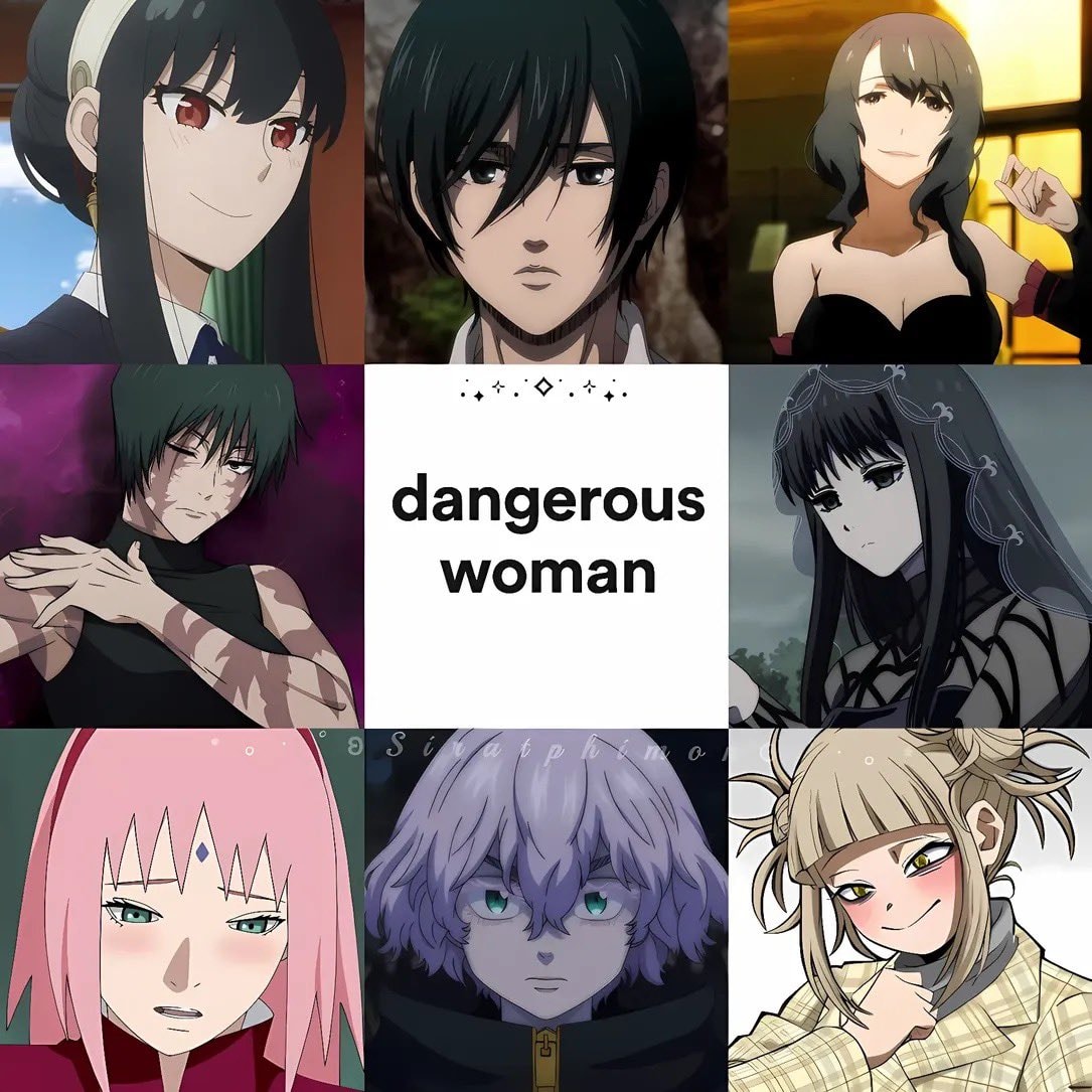 Anime characters collage
