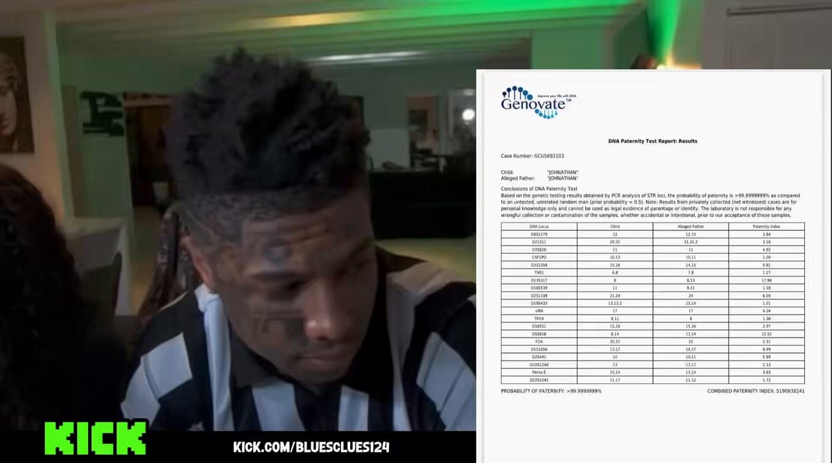 Blueface on Nevaeh DNA test Blueface on Nevaeh DNA test