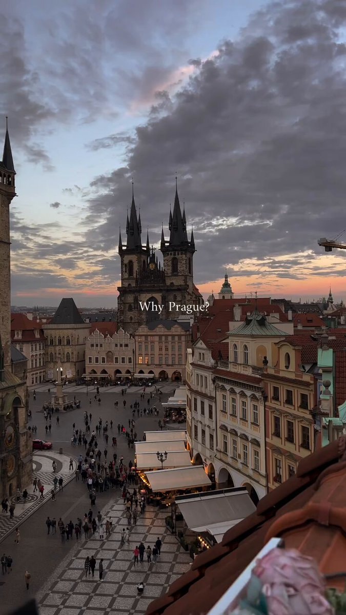 Prague Old Town Square at dusk