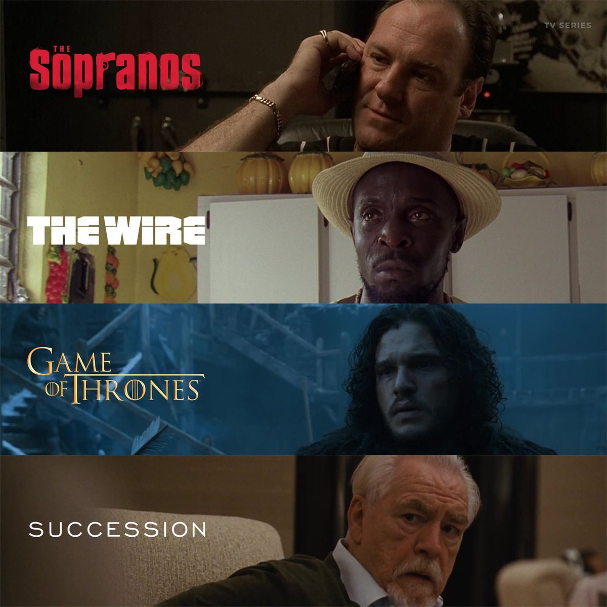 HBO legacy peaks Tony Soprano Omar Little Jon Snow Logan Roy