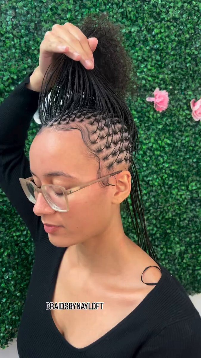 woman letting braids down reaction
