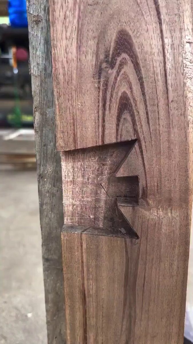 Raw timber dovetail craftsmanship