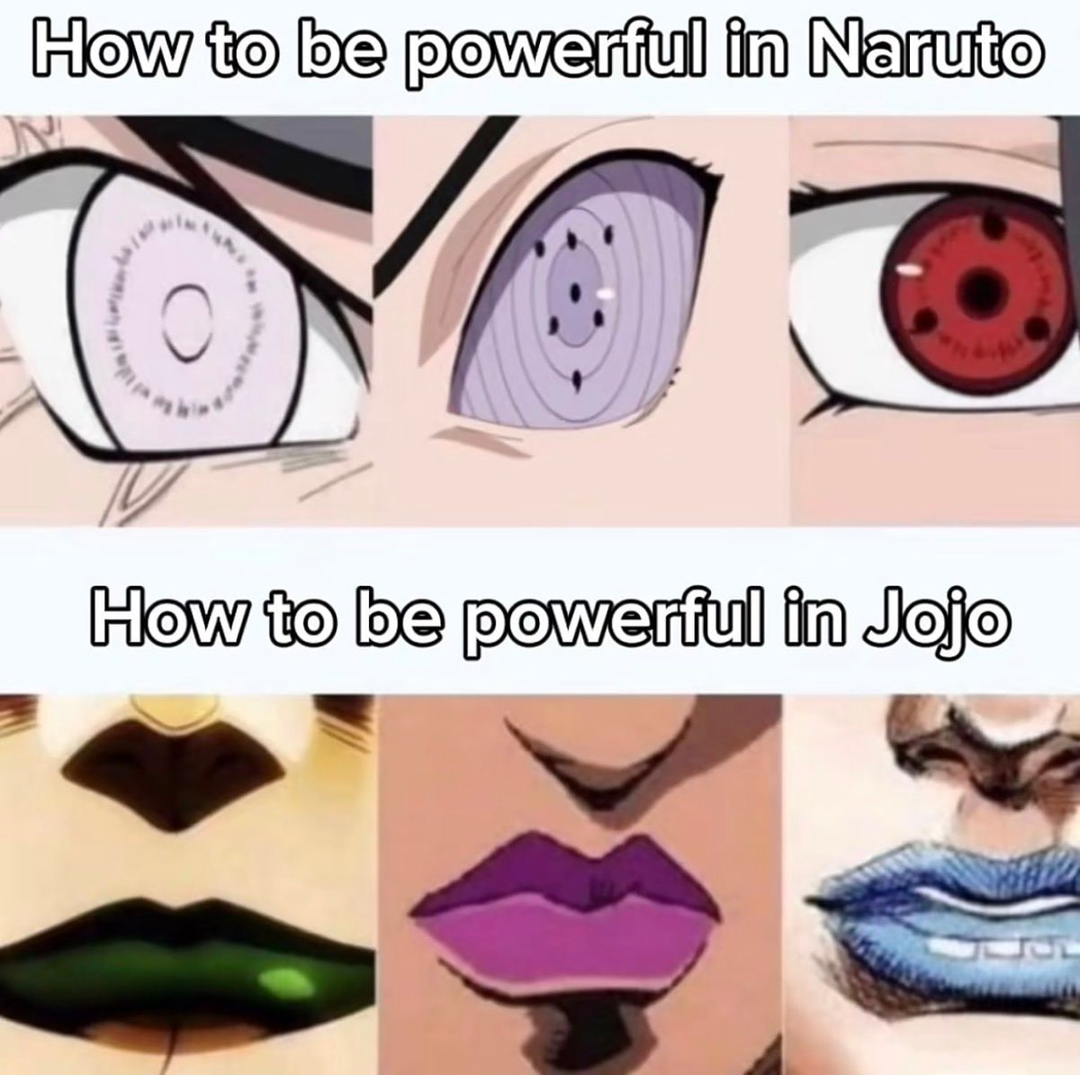 Naruto and Jojo's Bizarre Adventure power comparison Naruto and Jojo's Bizarre Adventure power comparison