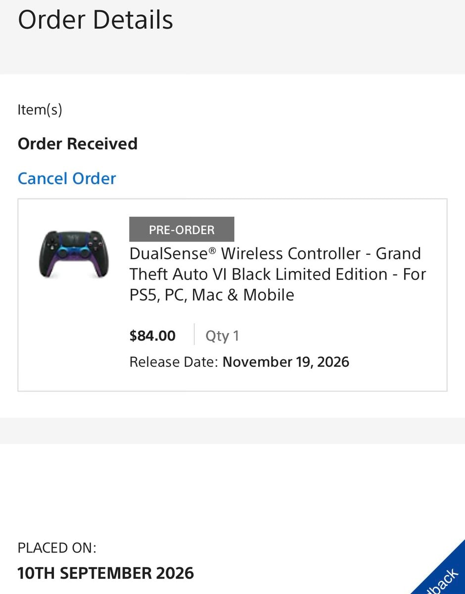 GTA 6 Limited Edition DualSense pre-order