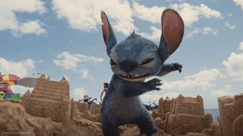 Stitch beach moment