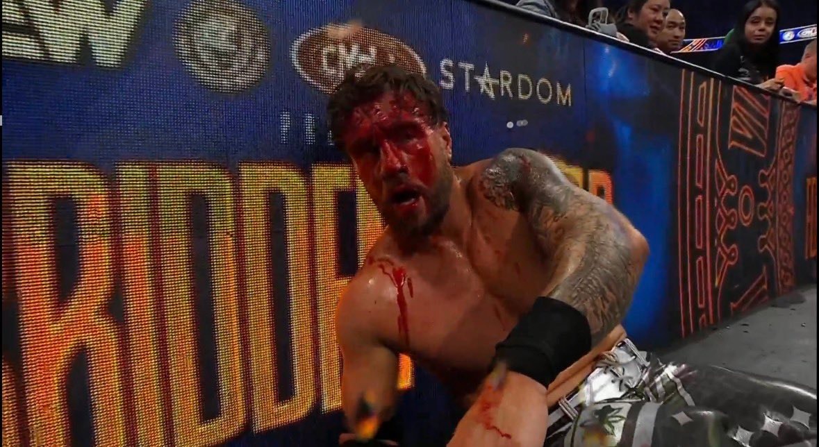 Will Ospreay bloodied Stardom match