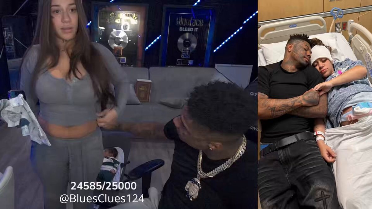 Blueface Neveah post-baby reaction Blueface Neveah post-baby reaction
