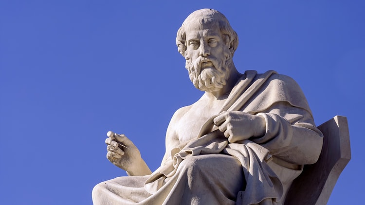 Greek Proverb on marble statue