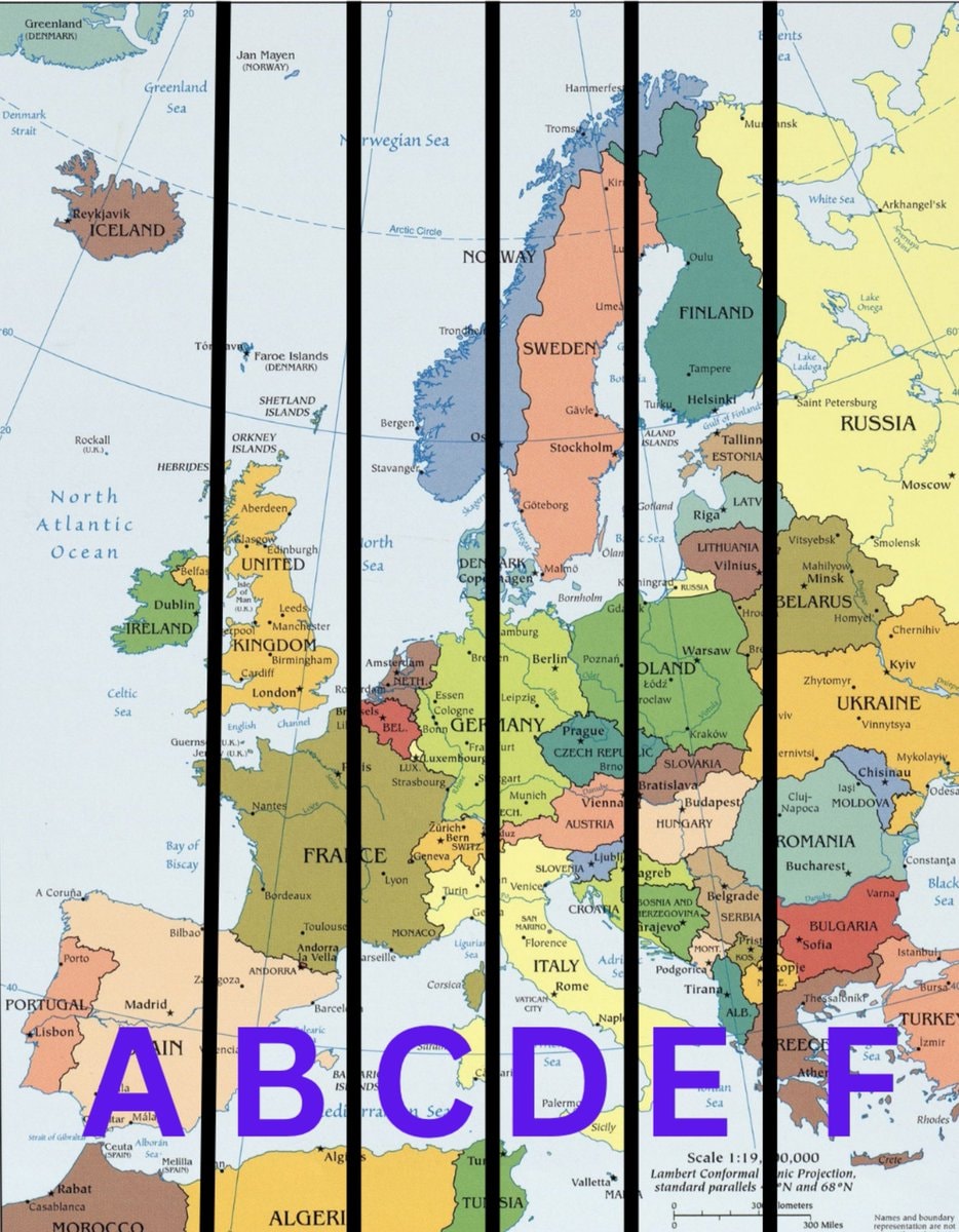 Two-week paid vacation Europe region map