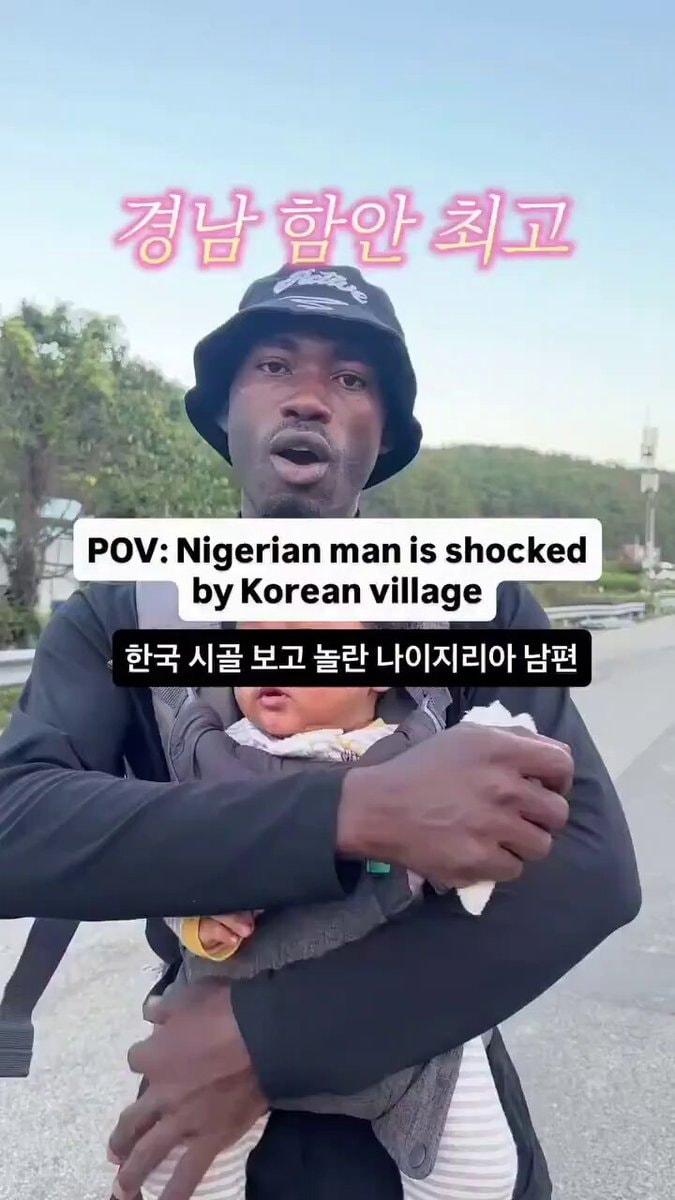 Nigerian man in South Korea village reaction Nigerian man in South Korea village reaction