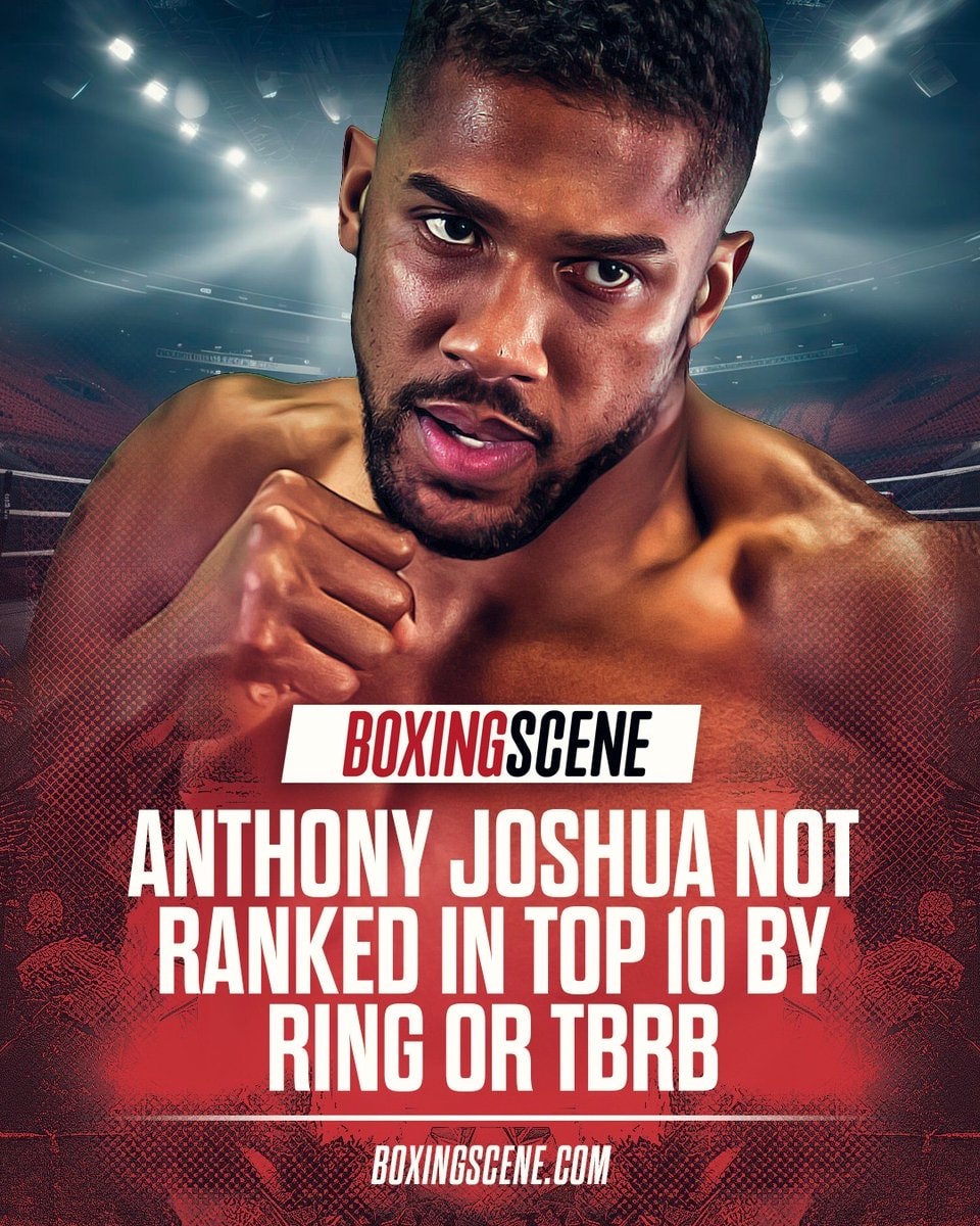 Anthony Joshua outside top 10 rankings