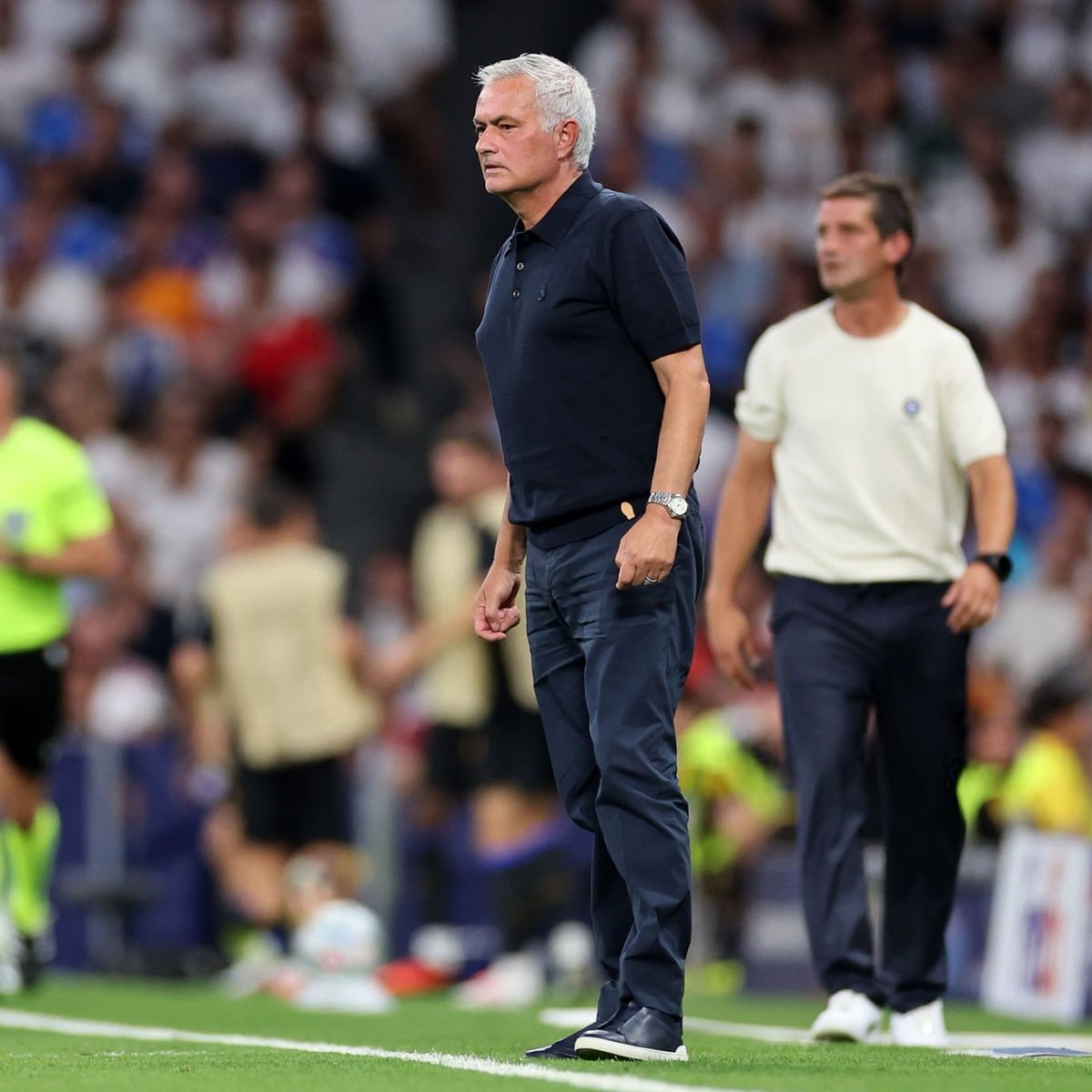 Jose Mourinho on the pitch